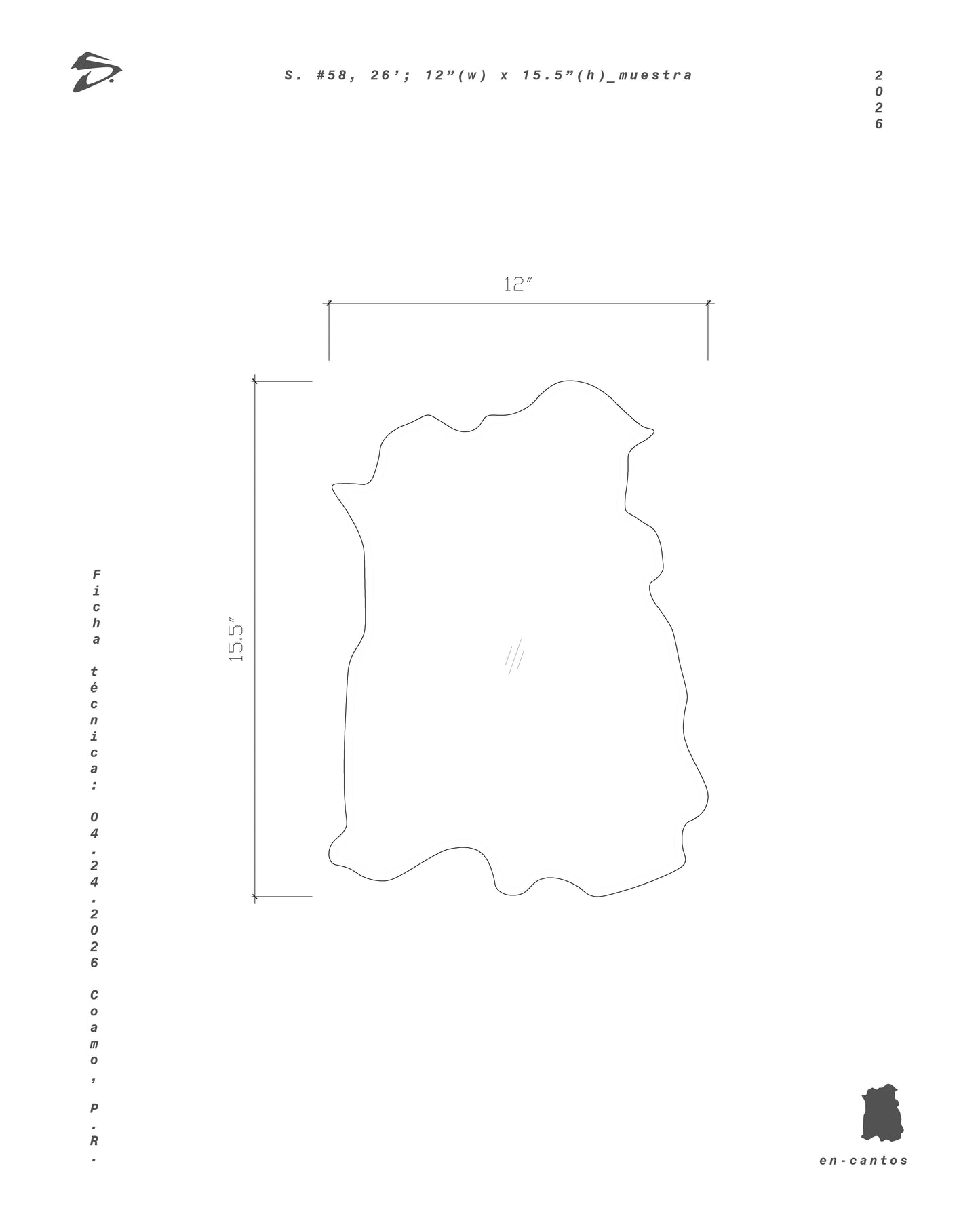 S. #58, 26'